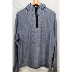 Champion Mens Hoodie Pullover Sweatshirt Size‎ XL 1/4 Zip Blue